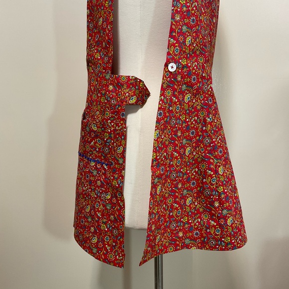 Vintage Ditzy Floral Pinafore Apron with Pockets - Picture 3 of 9